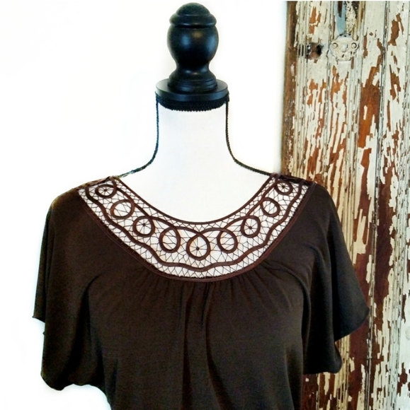 IZ Byer California Dolman Blouse Brown Size M - Picture 2 of 12